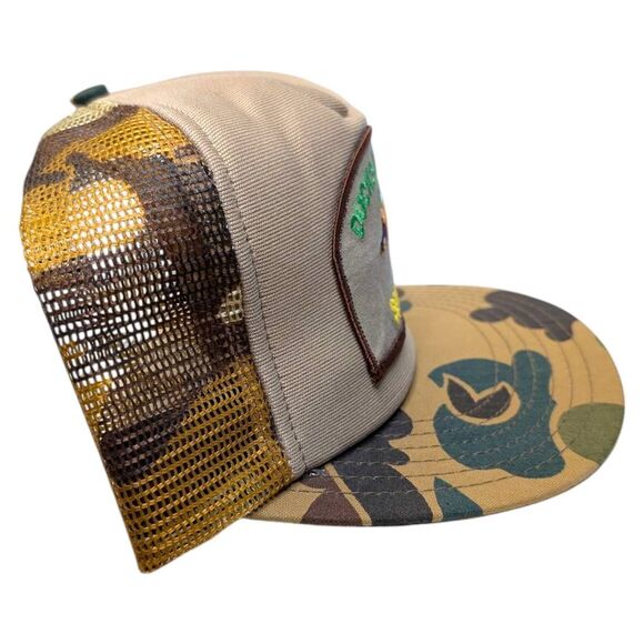 Vintage Men's Snapback Hat Ducks Unlimited Sponsor‎ Cap Hunting Camo 80s Trucker - Picture 4 of 8